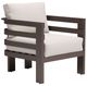 Zuo® Modern Bal Harbor Brown/White Aluminum Fabric Outdoor Accent Chair-0