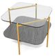 VIG Furniture Modrest Cari Clear/Gold End Table-0