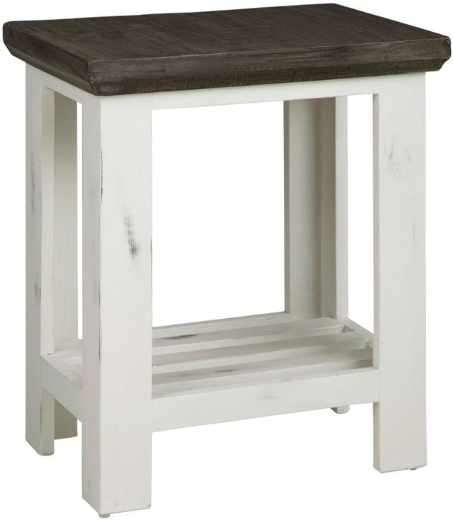 aspenhome® Mesa Antique White Chairside Table-0