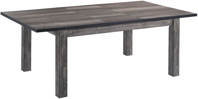 Elements International Nathan 7-Piece Black/Gray Oak Dining Table Set-1