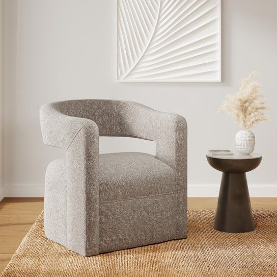 Jofran Inc. Lexy Choco Swivel Accent Chair-1