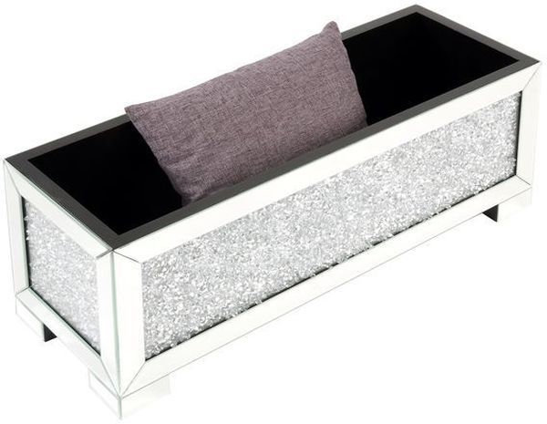 ACME Furniture Noralie Mirrored Upholstered Bench-2