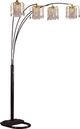 Crown Mark Rain Drop Black 84" Arc Floor Lamp-0