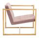 Zuo® Alt Pink and Gold Arm Chair-2