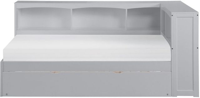 Homelegance® Orion Gray Youth Twin Bookcase Corner Bed with Trundle-2