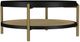Coaster® Arini 2-Piece Black Occasional Table with Aged Brass Base Set-1