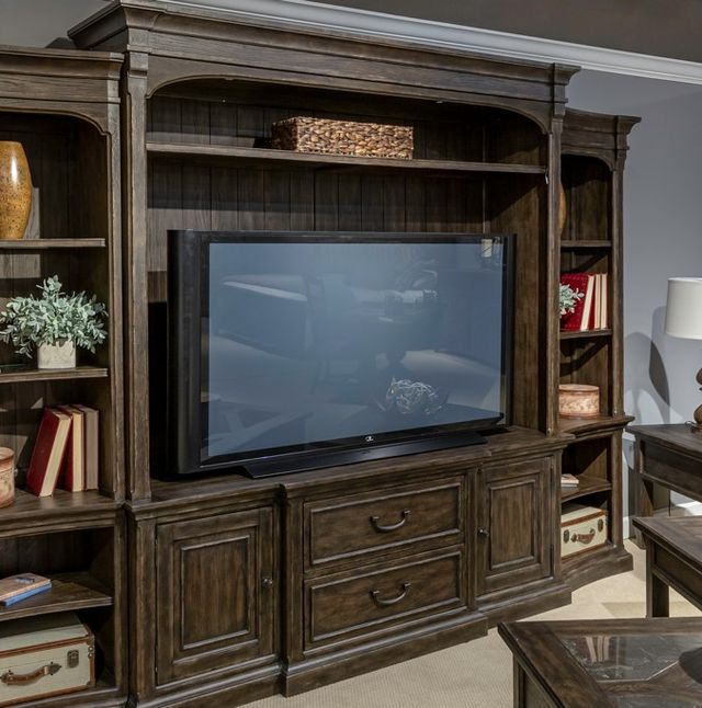 Liberty Furniture Paradise Valley Saddle Brown Entertainment Center-0