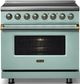 Viking® 5 Series 36" Splash Pro Style Induction Range with Brushed Brass Trim-3