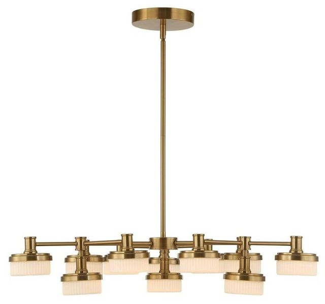 Uttermost® Wedge Warm Brass 12-Light LED Chandelier-4