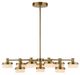 Uttermost® Wedge Warm Brass 12-Light LED Chandelier-4