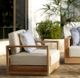 Dovetail Furniture Darlene Natural/Sand Fabric/Teak Outdoor Sofa Chair-1
