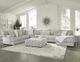 Albany Industries Ola Large Scale Silver Ottoman -1