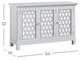 Jofran Inc. Isabella Blue 54" Mirrored Accent Cabinet-2