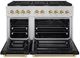 ZLINE Autograph Edition Paramount 48" Stainless Steel Pro Style Dual Fuel Range with Black Matte Door and Polished Gold Accents-1
