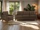 International Furniture Direct Xel-Ha II Dark Hay Brown Loveseat with Wooden Frame-1