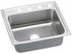 Elkay Lustertone® Classic Lustrous Satin 25" x 21" 1-Hole Single Bowl Drop-In ADA Sink with Quick-Clip-0