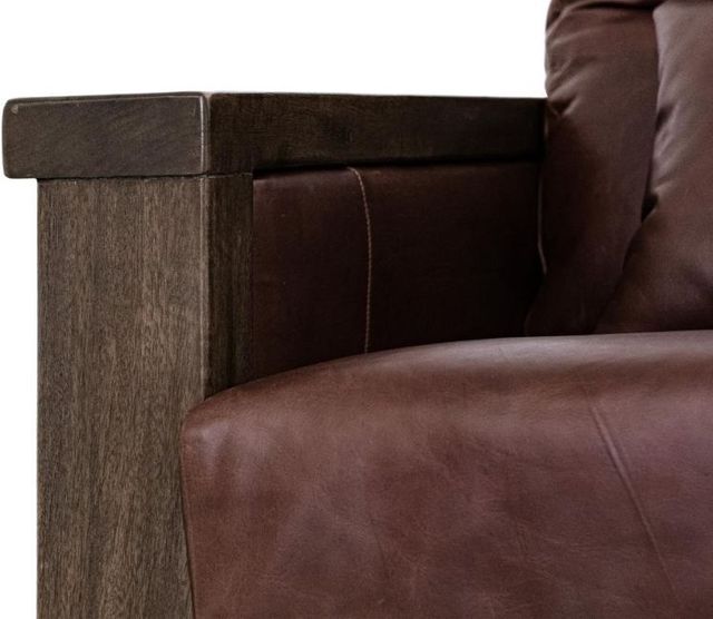 International Furniture Direct Walnut Brown Leather Sofa-4