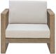 Linon Brinley Beige/Natural Brown Eucalyptus/Fabric Outdoor Arm Chair-2