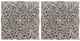 A & B Home 2-Piece White Carved Out Wood Panel Set-0