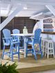 C R Plastics Generation Line Sky Blue Classic Pub Arm Chair-2