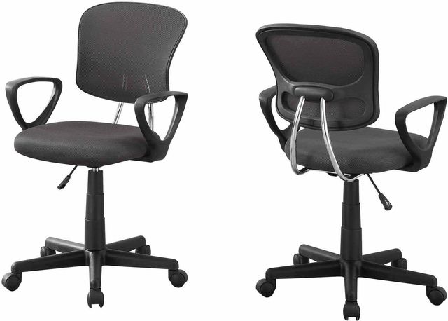 Monarch Specialties Inc. Grey Mesh Juvenile Multi Position Office Chair-2