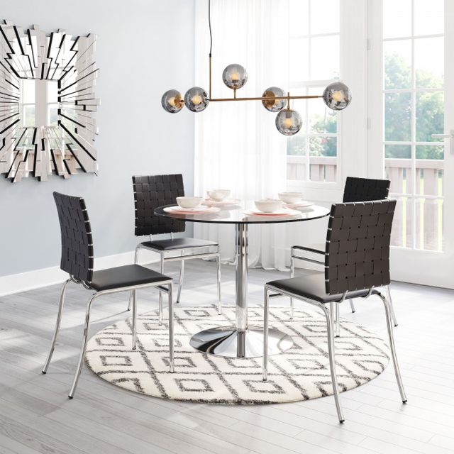 Zuo® Modern Criss Cross Black Dining Chair-2