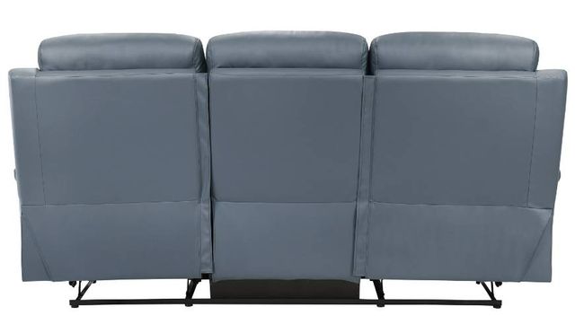 Homelegance® Hancock Blue Leather Double Manual Reclining Sofa-3
