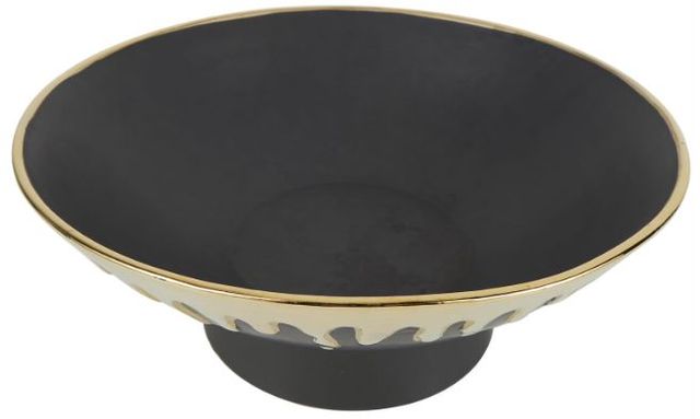 Deco Marche Cosmopolitan Black Ceramic Decorative Bowl-1