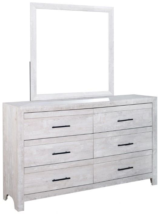 New Classic® Home Furnishings Biscayne 4-Piece Driftwood California King Panel Bedroom Set-3