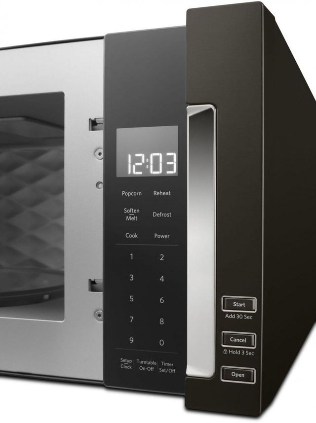 KitchenAid® 1.1 Cu. Ft. Black Stainless Steel with PrintShield™ Finish Over The Range Microwave Hood Combination-7