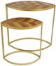 A & B Home Gold Iron Leaf Nesting Tables-1