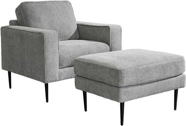 Signature Design by Ashley® Hazela Charcoal Ottoman-4