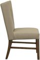 International Furniture Direct Silver Brown/Ivory Leather Dining Side Chair-3