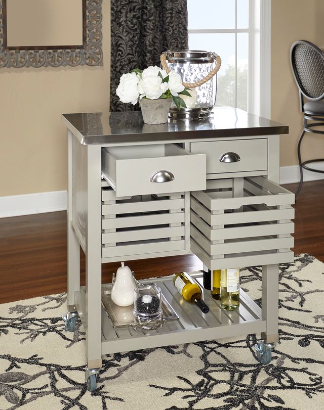 Linon Robbin Gray Kitchen Cart-4