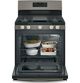 GE® 30" Fingerprint Resistant Slate Freestanding Gas Range-3
