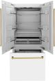 ZLINE Autograph Edition 36" 19.6 Cu. Ft. White Matte Built-In French Door Refrigerator-1