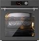 Ilve Nostalgie II 30” Graphite Matte Pyrolytic Single Electric Wall Oven with Chrome Trim-0