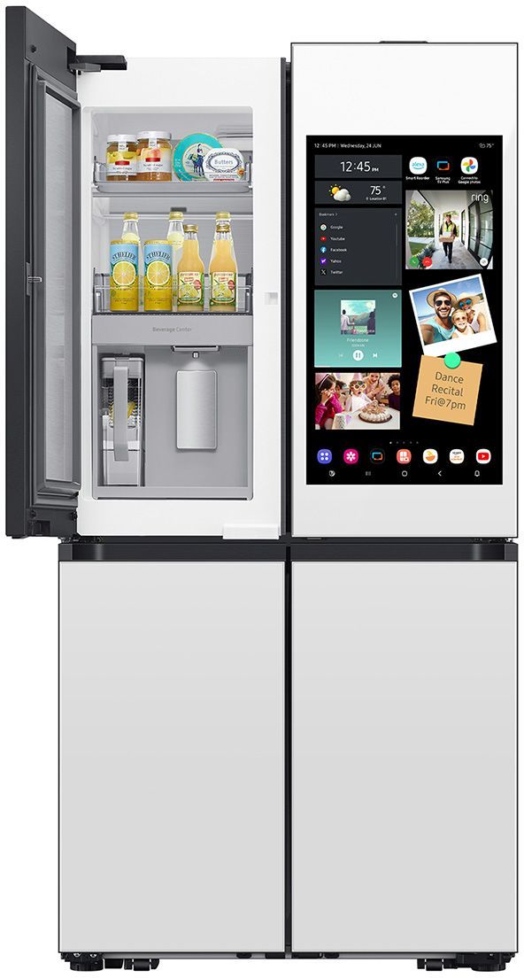 Samsung Bespoke 36" 29 Cu. Ft. White Glass French Door Refrigerator-4