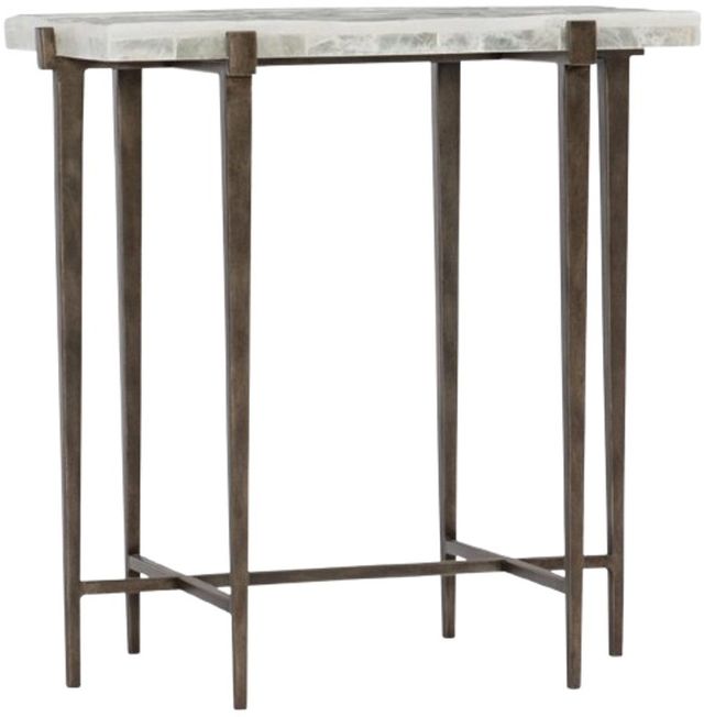 Hooker® Furniture Melange Bellis White Accent Table with Bronze Base-0