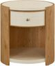 Bassett® Furniture Newbury Parchment Gesso Open Front End Table with Natural Base-3