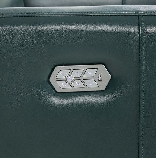 BarcaLounger® Anaheim Highland Emerald Power Recliner with Power Headrest and Lumbar-5