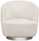 Fairfield® Customizable Dhalia Leather Swivel Chair with Nickel Metal Base-1