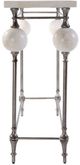 Butler Specialty Company Amadeo White Stone Top Console Table with Silver Metal Base-3