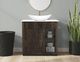 International Furniture Direct Black Balam Stained Dark Bathroom Vanity Base-1