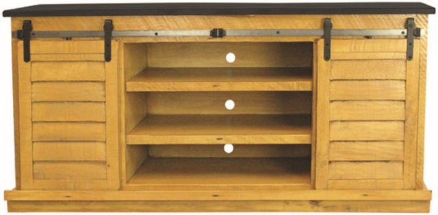 American Heartland Manufacturing Rustic Two-Tone Provincial Shutter TV Stand-1