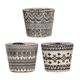 A & B Home 3-Piece Black/White Garden Planter Set-0