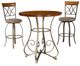 Powell® Hamilton 3-Piece Bronze/Medium Cherry Swivel Pub Table Set-0
