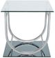 Coaster® Danville 3-Piece Tempered Glass Top Occasional Table with Chrome Base Set-2