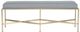 Vanguard® Furniture Michael Weiss Penley Newark Cornflower/Satin Brass Bench-1