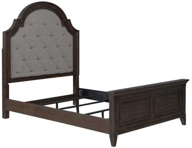 Liberty Furniture Paradise Valley 4-Piece Flax Tweed/Saddle Brown Queen Panel Bedroom Set-2
